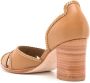 Sarah Chofakian Kiefer leren pumps Bruin - Thumbnail 3