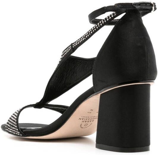 Sarah Chofakian Kylie sandalen verfraaid met kristallen Zwart
