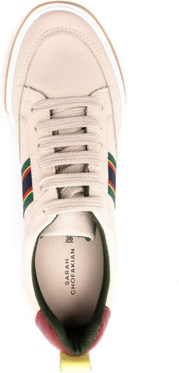 Sarah Chofakian Laby Bird low-top sneakers Beige