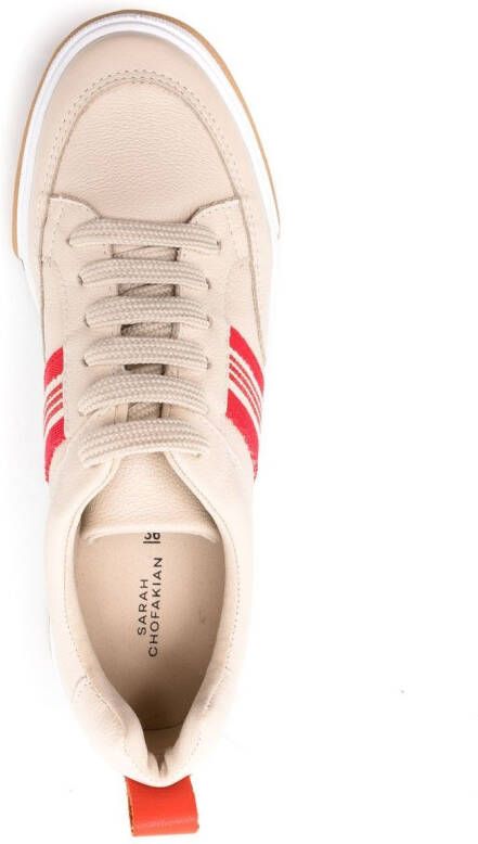 Sarah Chofakian Laby Bird low-top sneakers Beige