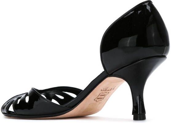 Sarah Chofakian lakleren pumps Zwart