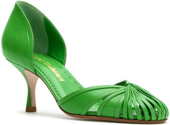 Sarah Chofakian leather pumps Groen