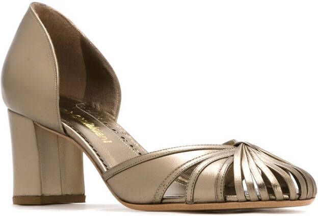 Sarah Chofakian lederen pumps Metallic