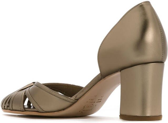 Sarah Chofakian lederen pumps Metallic