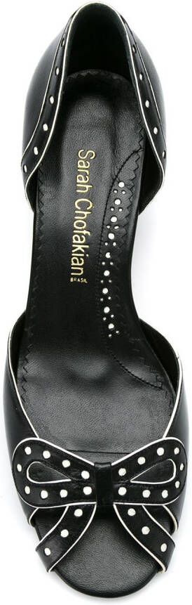 Sarah Chofakian leather pumps Zwart