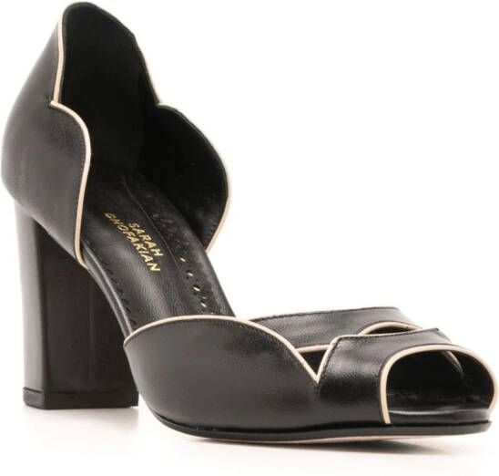 Sarah Chofakian Léger 75mm leren pumps Zwart