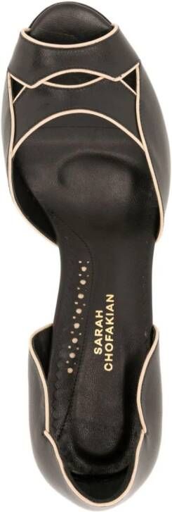 Sarah Chofakian Léger 75mm leren pumps Zwart