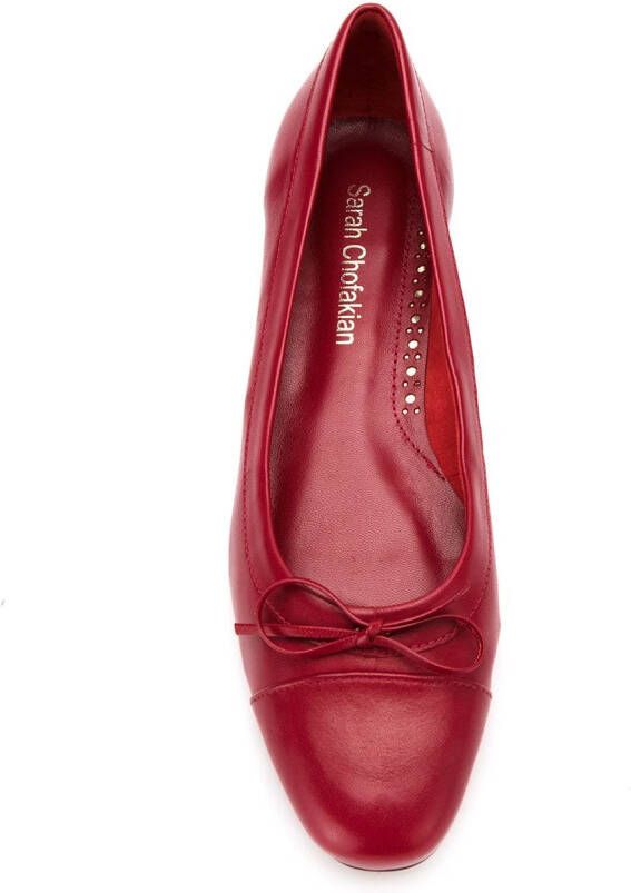 Sarah Chofakian leather ballerinas Rood