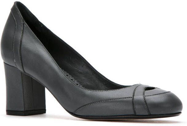 Sarah Chofakian panelled leather pumps Grijs