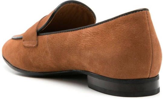 Sarah Chofakian Leren loafers Bruin