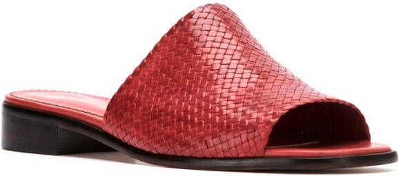 Sarah Chofakian leather mules Rood