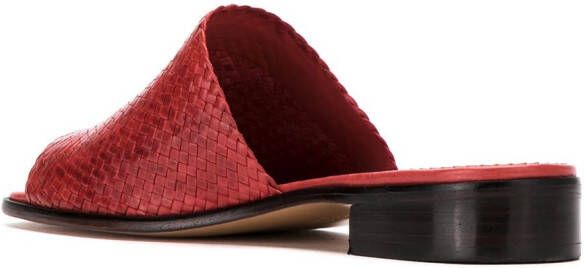 Sarah Chofakian leather mules Rood