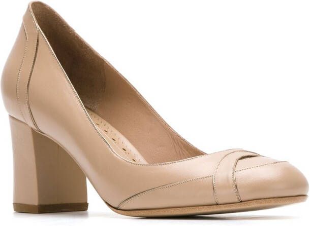 Sarah Chofakian Leren pumps Beige