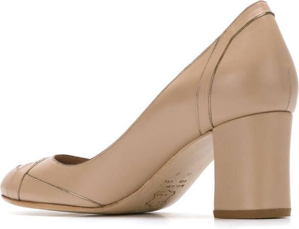 Sarah Chofakian Leren pumps Beige