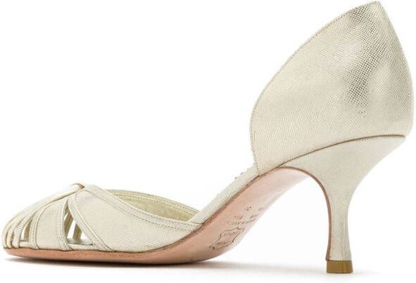 Sarah Chofakian Leren pumps Beige