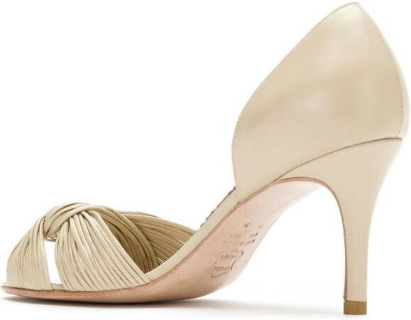 Sarah Chofakian Leren pumps Beige