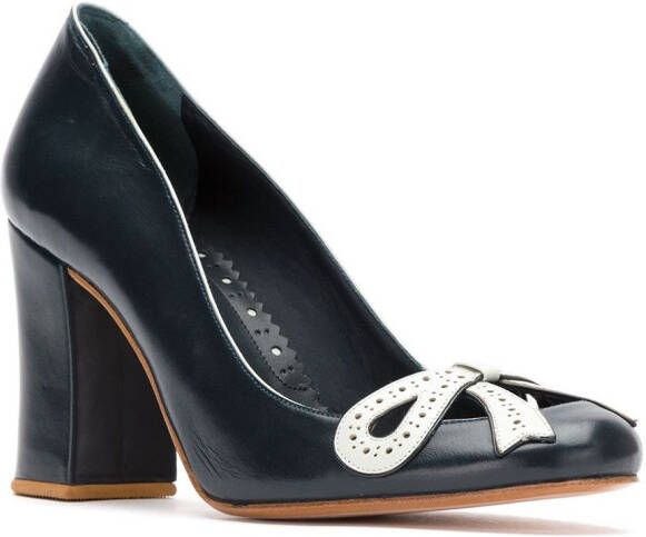 Sarah Chofakian Leren pumps Blauw