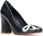 Sarah Chofakian Leren pumps Blauw - Thumbnail 2