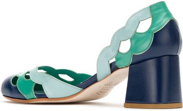 Sarah Chofakian Leren pumps Blauw