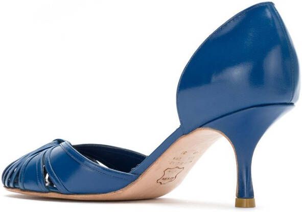 Sarah Chofakian Leren pumps Blauw