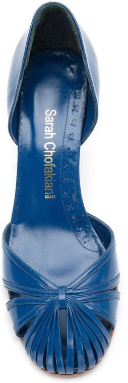 Sarah Chofakian Leren pumps Blauw