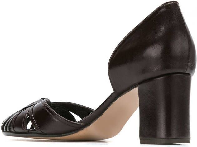 Sarah Chofakian leren pumps Bruin