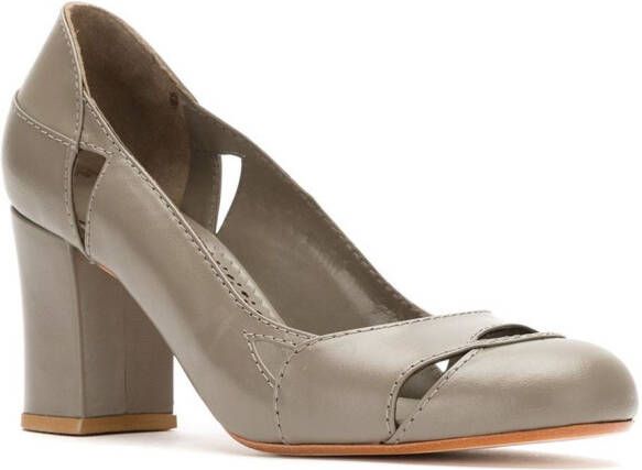 Sarah Chofakian Leren pumps Groen