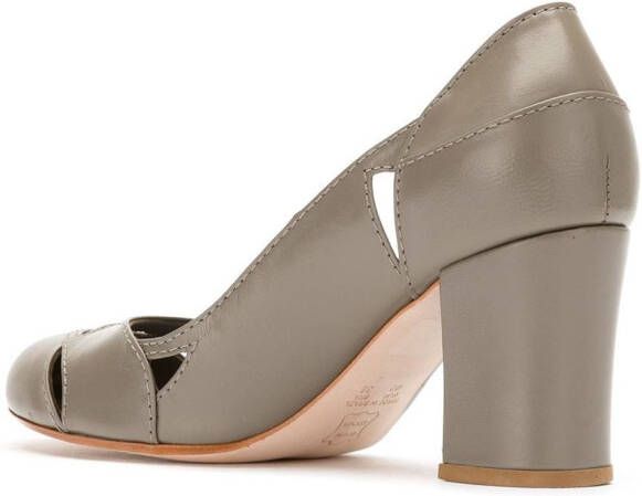 Sarah Chofakian Leren pumps Groen