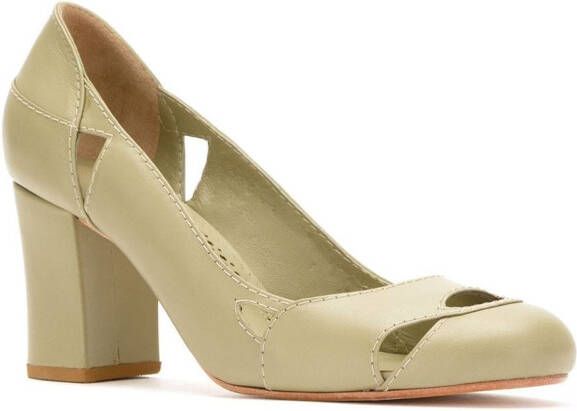 Sarah Chofakian Leren pumps Groen