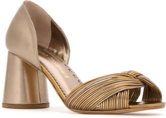 Sarah Chofakian Leren pumps Metallic