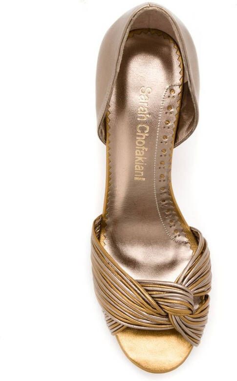 Sarah Chofakian Leren pumps Metallic