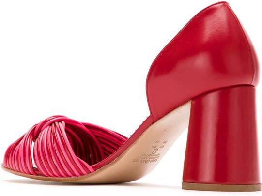 Sarah Chofakian Leren pumps Rood