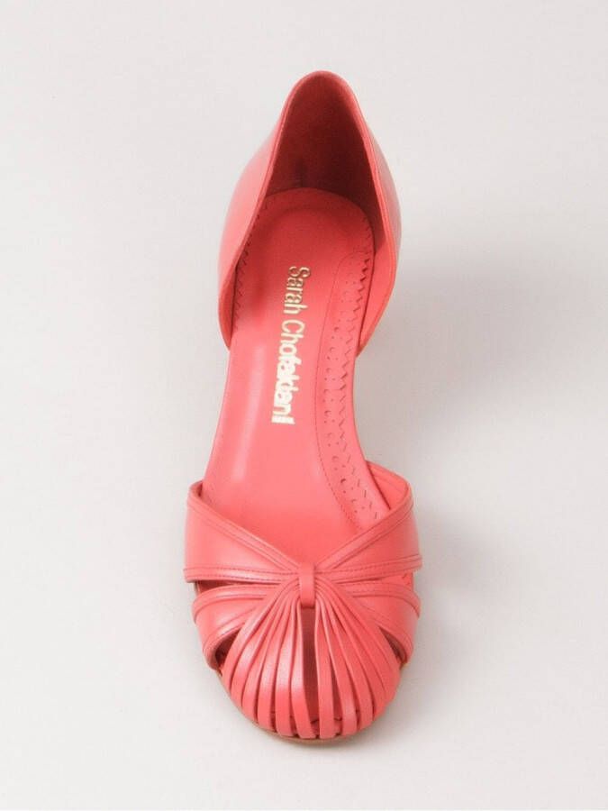 Sarah Chofakian leren pumps Rood