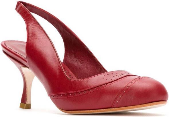 Sarah Chofakian Leren pumps Rood