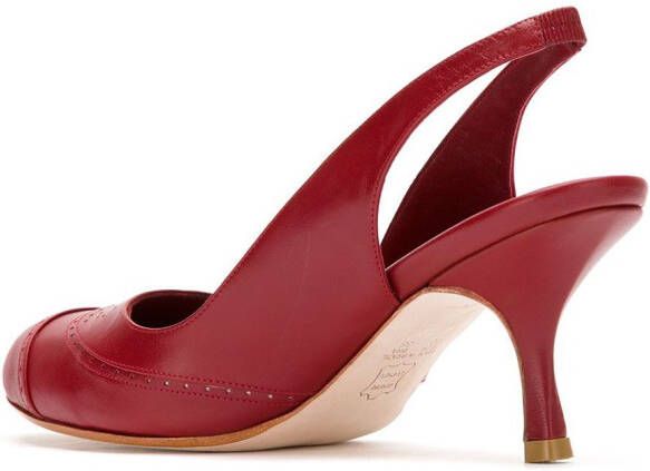 Sarah Chofakian Leren pumps Rood