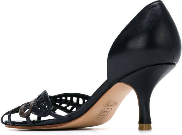 Sarah Chofakian leren pumps Zwart