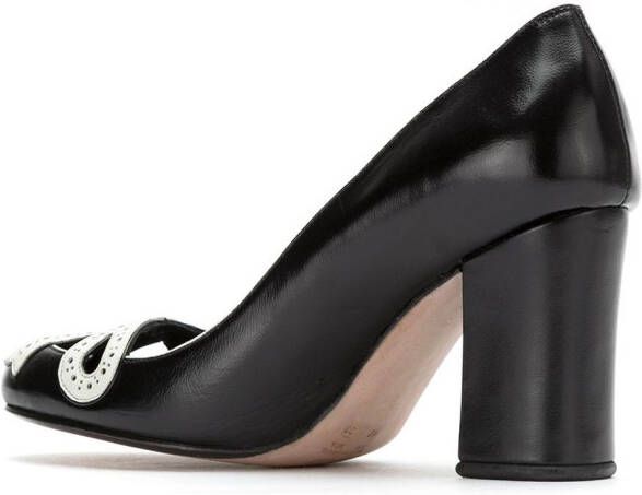 Sarah Chofakian Leren pumps Zwart