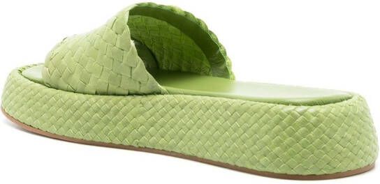 Sarah Chofakian Leren sandalen Groen