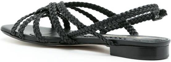 Sarah Chofakian Leren sandalen Zwart