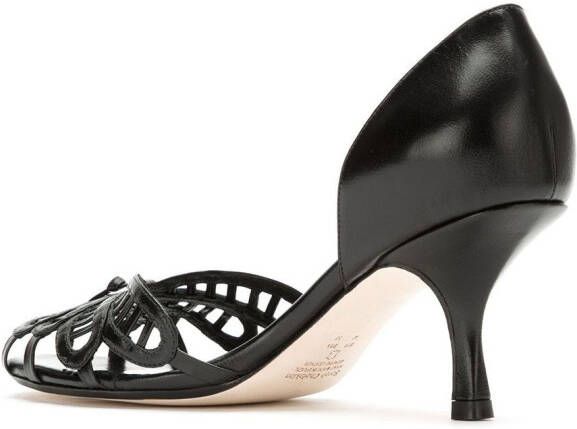Sarah Chofakian Leren sandalen Zwart
