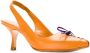 Sarah Chofakian Leren slingback pumps Oranje - Thumbnail 2