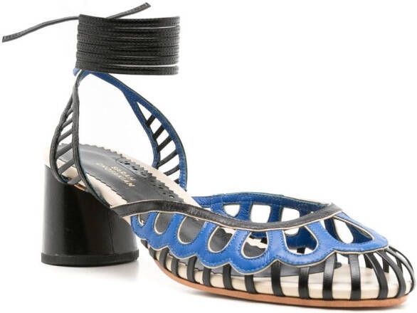 Sarah Chofakian Lilibet sandalen met enkelband Blauw