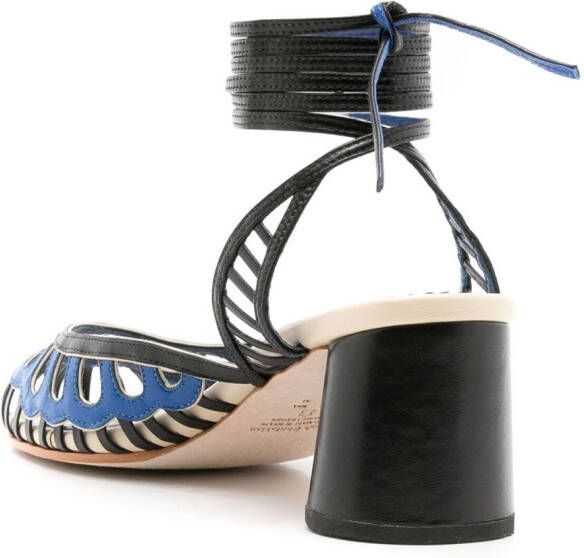 Sarah Chofakian Lilibet sandalen met enkelband Blauw