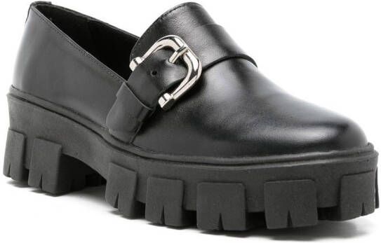 Sarah Chofakian Loafers met gesp Zwart