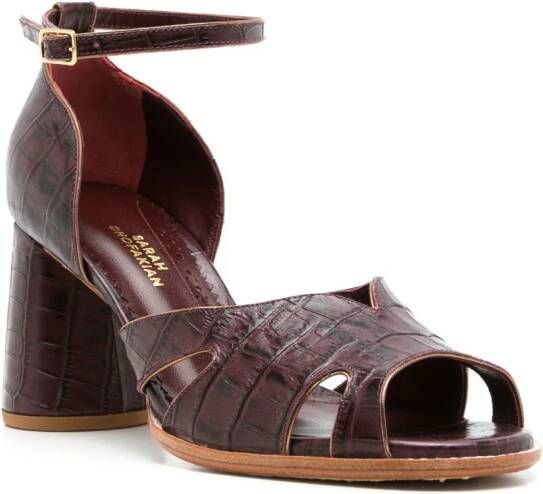 Sarah Chofakian Lucie leren sandalen Bruin