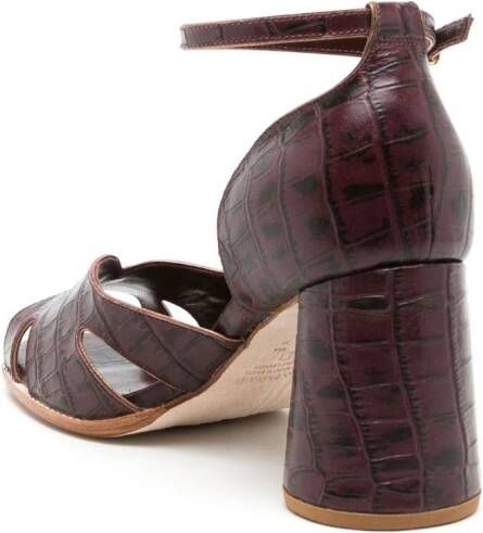 Sarah Chofakian Lucie leren sandalen Bruin