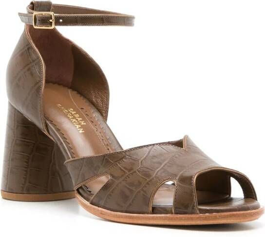 Sarah Chofakian Lucie leren sandalen Bruin