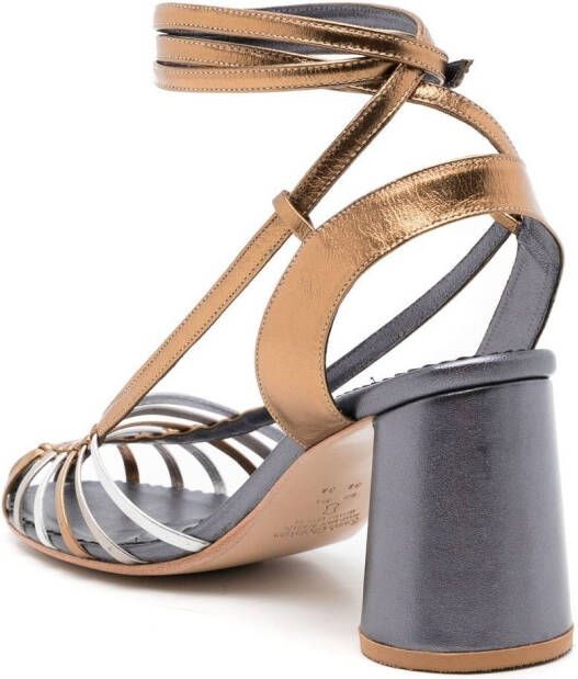 Sarah Chofakian Lupita sandalen met metallic bandjes