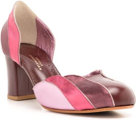 Sarah Chofakian Lygia 60mm leren pumps Roze