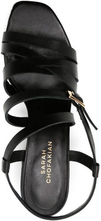 Sarah Chofakian Lygia sandalen met bandjes Zwart